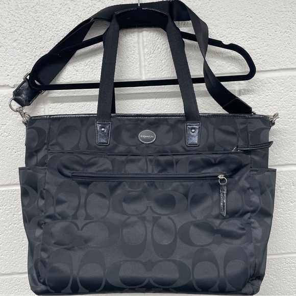 Coach Handbags - Coach Black Signature Tote Gym Bag Diaper Bag